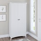 Bush Furniture Salinas 62.95" Storage Cabinet with 5 Shelves, Pure White (SAS332G2W-03)