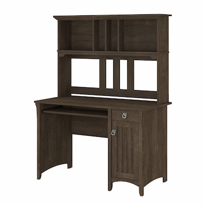 Bush Furniture Salinas 48W Small Computer Desk with Hutch, Ash Brown (MY72608-03)