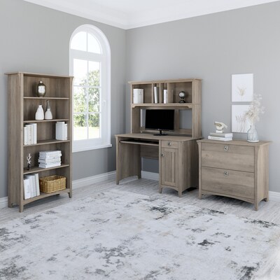 Bush Furniture Salinas 48" Computer Desk with Hutch, Ash Brown (MY72608-03)