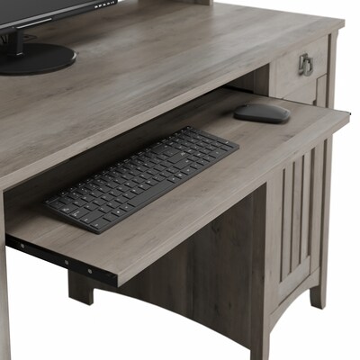 Bush Furniture Salinas 48"W Small Computer Desk with Hutch, Driftwood Gray (MY72508-03)