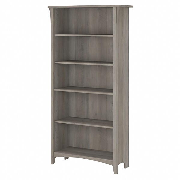 Bush Furniture Salinas 5-Shelf 63H Bookcase, Driftwood Gray (SAB132DG-03)