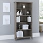 Bush Furniture Salinas 5-Shelf 63"H Bookcase, Driftwood Gray (SAB132DG-03)