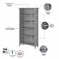 Bush Furniture Salinas 5-Shelf 63"H Tall Bookcase, Cape Cod Gray, 2/Set (SAL036CG)