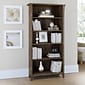 Bush Furniture Salinas 5-Shelf 63"H Bookcase, Ash Brown (SAB132ABR-03)