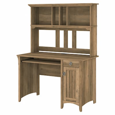 Bush Furniture Salinas 48W Small Computer Desk with Hutch, Reclaimed Pine (MY72408-03)