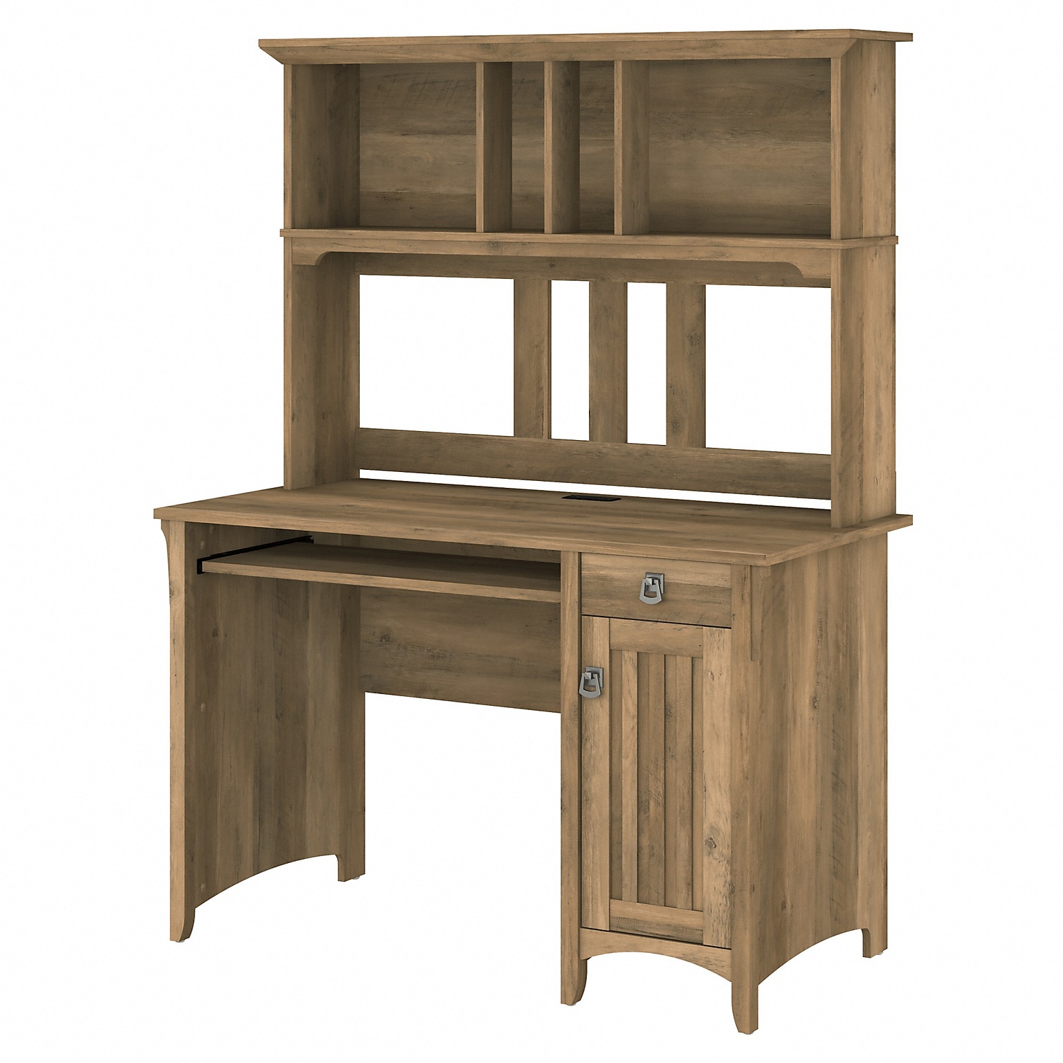 Bush Furniture Salinas 48W Small Computer Desk with Hutch, Reclaimed Pine (MY72408-03)