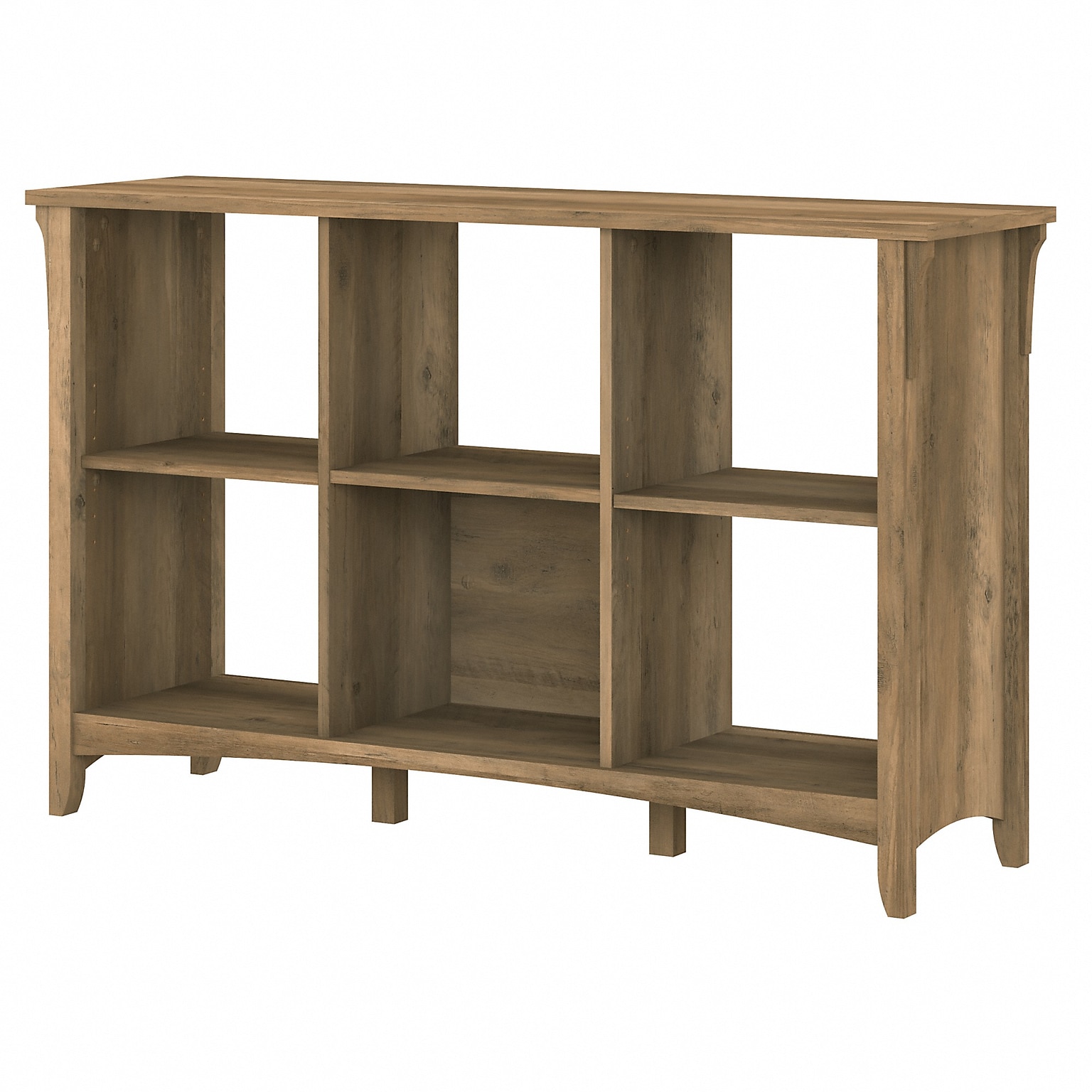 Bush Furniture Salinas 29.96 6-Shelf Cube Organizer with Adjustable Shelves, Reclaimed Pine Laminate (SAB148RCP-03)