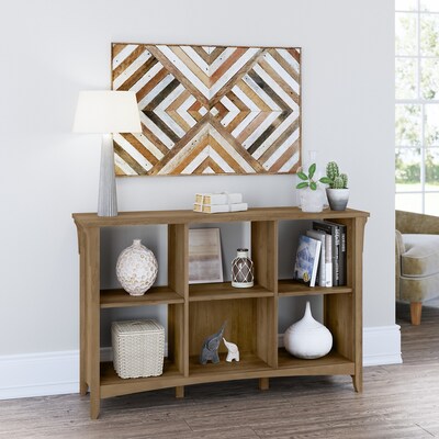 Bush Furniture Salinas 30 6-Shelf Cube Organizer with Adjustable Shelves, Reclaimed Pine Laminate (