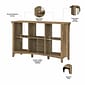 Bush Furniture Salinas 6-Shelf 30"H Cube Bookcase, Reclaimed Pine (SAB148RCP-03)