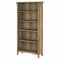 Bush Furniture Salinas 63"H 5-Shelf Bookcase, Reclaimed Pine (SAB132RCP-03)