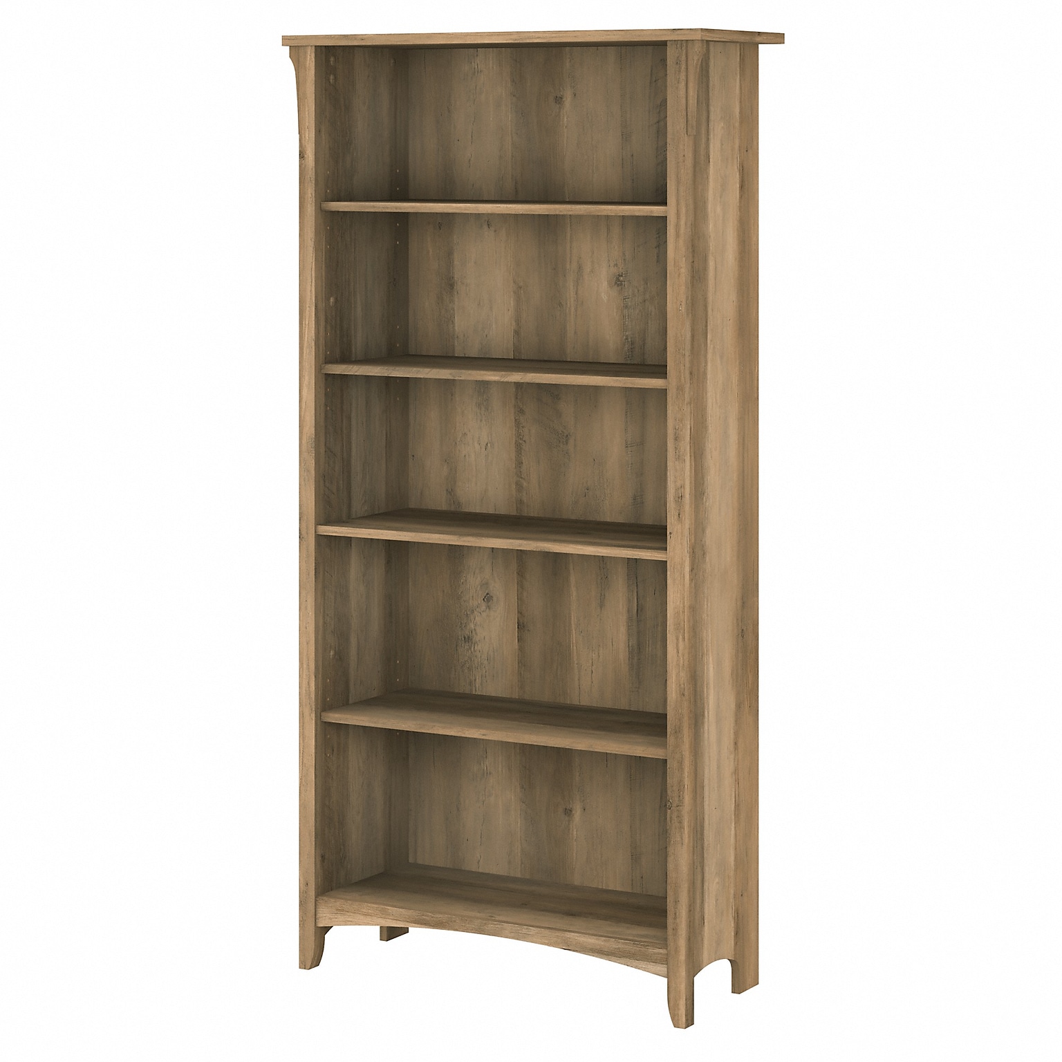 Bush Furniture Salinas 63H 5-Shelf Bookcase, Reclaimed Pine (SAB132RCP-03)