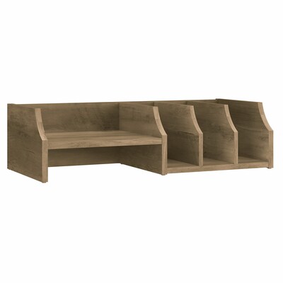 Bush Furniture Salinas Laminated Wood Desktop Organizer with Shelves, Reclaimed Pine (SAS227RCP-Z)