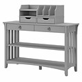 Bush Furniture Salinas 48 x 16 Console Table with Storage and Desktop Organizers, Cape Cod Gray (SAL043CG)