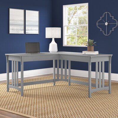 Bush Furniture Salinas 60" L-Shaped Writing Desk, Cape Cod Gray (SAD260CG-03)