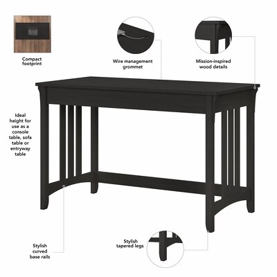 Bush Furniture Salinas 48" Writing Desk, Vintage Black (SAD148VB-03)