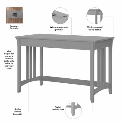 Bush Furniture Salinas 48" Writing Desk, Cape Cod Gray (SAD148CG-03)
