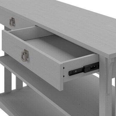 Bush Furniture Salinas 48" x 16" Console Table with Drawers and Shelves, Cape Cod Gray (SAT148CG-03)