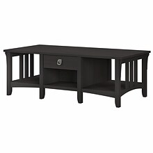 Bush Furniture Salinas 48 x 16 Coffee Table with Storage, Vintage Black (SAT248VB-03)