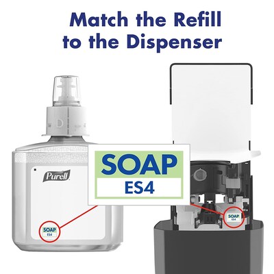 PURELL HEALTHY SOAP Foaming Hand Soap Refill for ES4 Dispenser, 1200 ml, 2/Carton (5085-02)