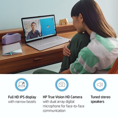 HP 17.3" Laptop, Intel Core i3-1125G4, 8GB Memory, 512GB SSD, Windows 11 Home (4Z4Z8UA#ABA)