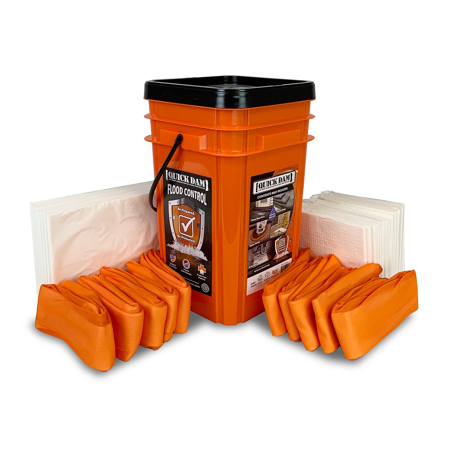 Quick Dam Grab & Go 41-Piece Indoor Flood Bucket Kit (WUGG-V)