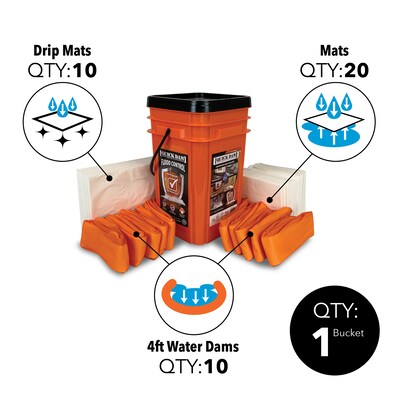 Quick Dam Grab & Go 41-Piece Indoor Flood Bucket Kit (WUGG-V)