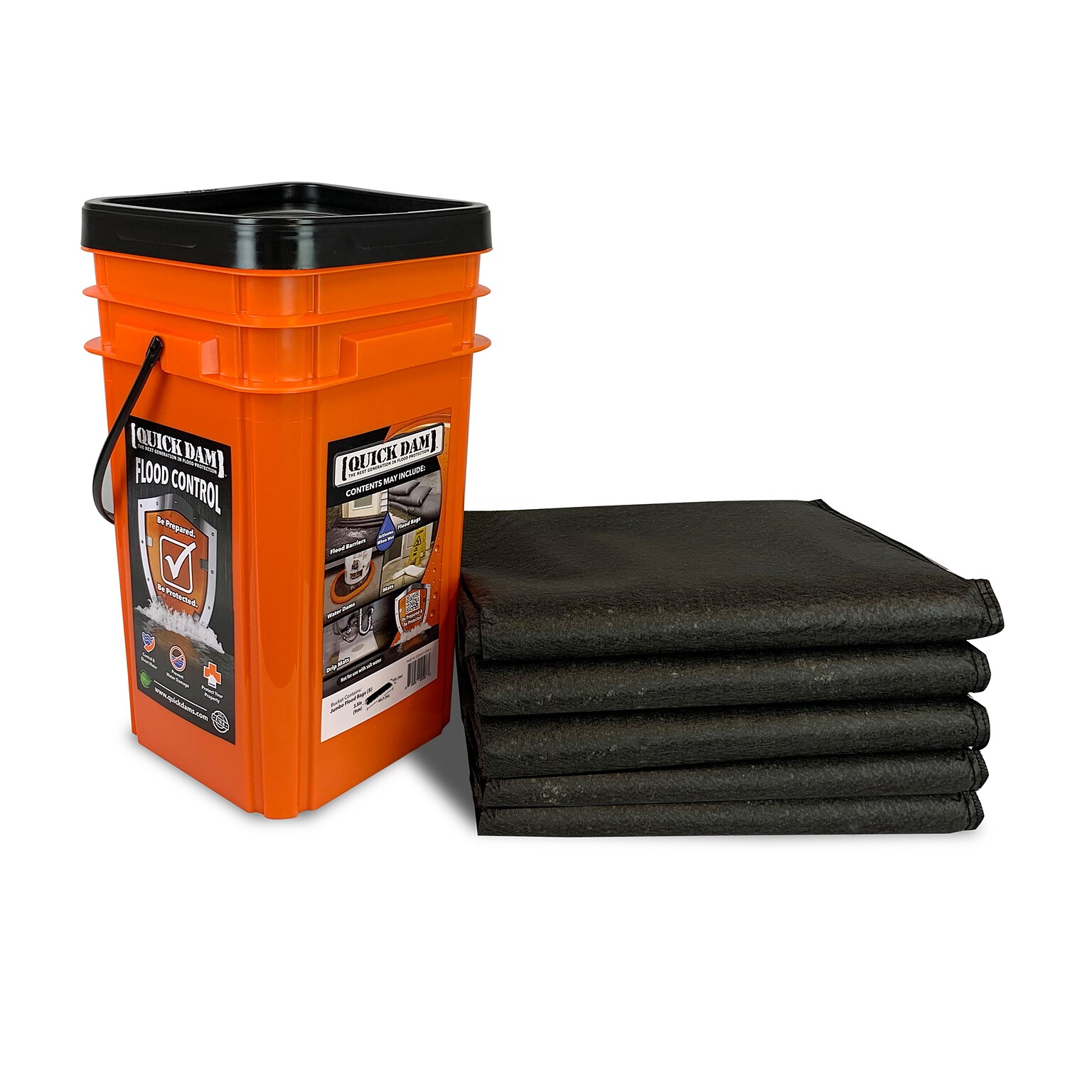 Quick Dam Grab & Go Jumbo Flood Bag, 48, Up to 8 Gal. 5/Box (QDGG1248-5)