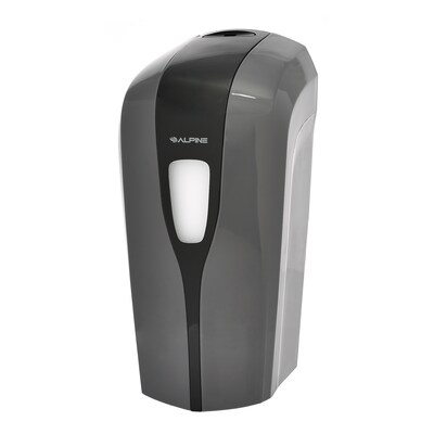 Alpine Industries Aspen Wall Mount Automatic Foam Soap Dispenser with Floor Stand, 33 oz., Gray