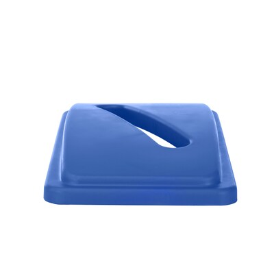 Alpine Industries Polypropylene Recycling Bin, 23 Gallon, Blue (477-R-BLU-PKG3)