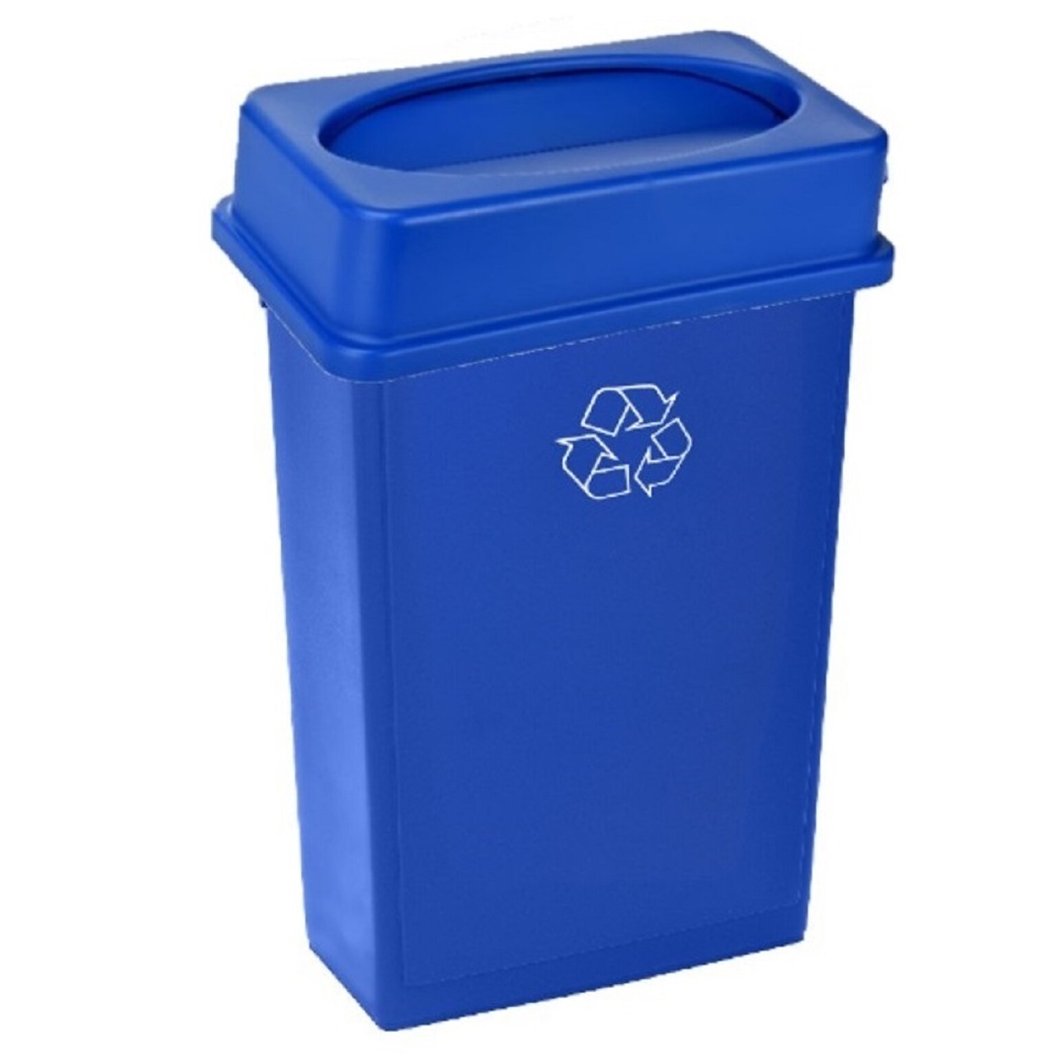 Alpine Industries Polypropylene Recycling Bin, 23 Gallon, Blue (477-R-BLU-PKG1)