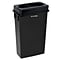 Alpine Industries Trash Can with Two Fold Drop Slot Lid, 23 Gallon, Black (477-BLK-PKG2)