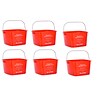 Alpine Industries 8 Qt. Red Plastic Cleaning Bucket Pail, 2/Pack