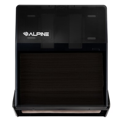 Alpine Industries Transparent Black Tri-fold/C-Fold Paper Towel Dispenser