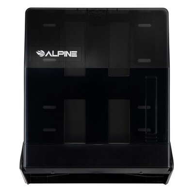 Alpine Industries Transparent Black Tri-fold/C-Fold Paper Towel Dispenser
