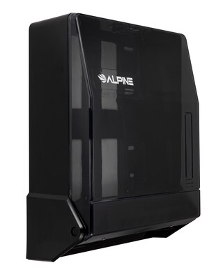 Alpine Industries Transparent Black Tri-fold/C-Fold Paper Towel Dispenser