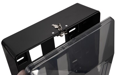 Alpine Industries Transparent Black Tri-fold/C-Fold Paper Towel Dispenser