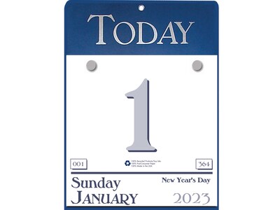 2023 House of Doolittle 9.13 x 6.5 Daily Wall Calendar Refill, Blue/White (310-23)