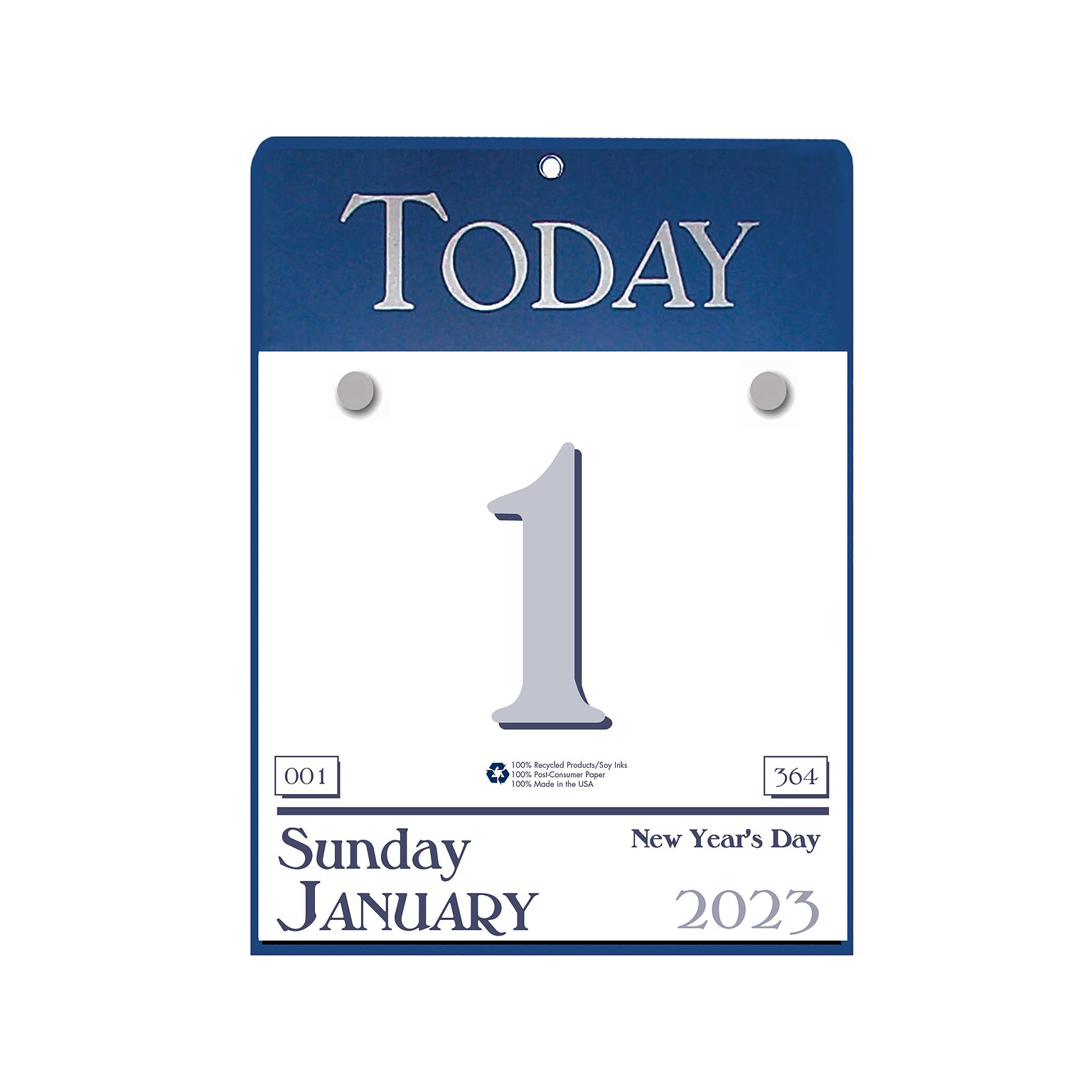 2023 House of Doolittle 9.13 x 6.5 Daily Wall Calendar Refill, Blue/White (310-23)
