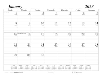 2023 House of Doolittle 17 x 22 Monthly Desk Pad Calendar Refill, Black-on-white (126-23)