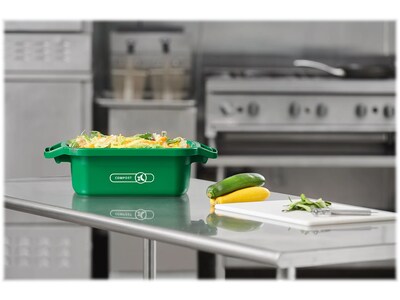 Rubbermaid 3-Gallon Kitchen Compost Bin, Green (2055571)