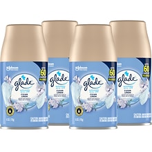 Glade Air Freshener Automatic Spray Refill, Clean Linen Scent, 6.2 Oz., 4/Pack (333368)