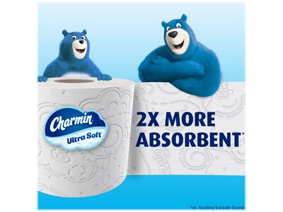 Charmin Ultra Soft 2-ply Standard Toilet Paper, White, 244 Sheets/Roll, 30 Rolls/Case (01537)