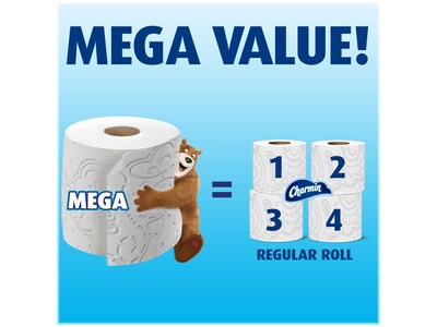 Charmin Ultra Soft 2-ply Standard Toilet Paper, White, 244 Sheets/Roll, 30 Rolls/Case (01537)