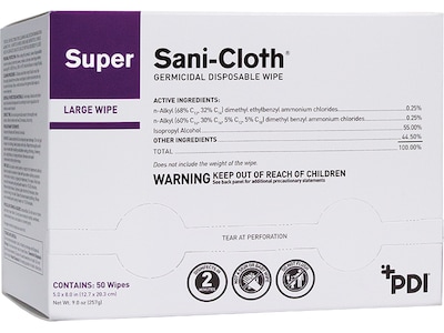 PDI Sani-Cloth Disinfecting Wipes, 50/Pack (H04082)