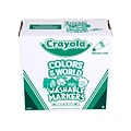 Crayola Colors of the World Washable Marker, Broad Line, Assorted Colors, 24/Pack, 10 Packs/Carton (