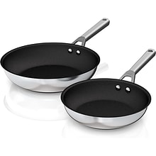 Ninja Foodi NeverStick Cookware Stainless-Steel 8, 10.25 Frying Pan, Silver (C62000)