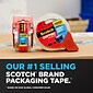 Scotch® Heavy Duty Shipping Packaging Tape with Heavy Duty Dispenser, 1.88" x 54.6 yds., Clear, 2 Rolls (3850-2ST)