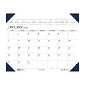 2023 House of Doolittle 24 x 19 Monthly Desk Calendar, Deep Blue/Gray (180-23)