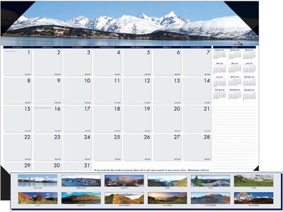 2023 House of Doolittle Earthscapes Mountains 22 x 17 Monthly Desk Pad Calendar (176-23)