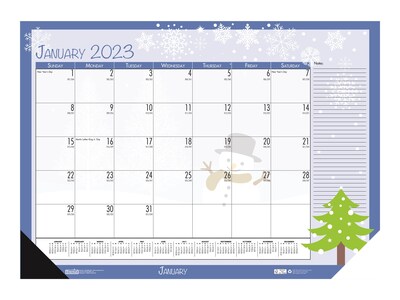 2023 House of Doolittle 13 x 18.5 Monthly Desk Pad Calendar, Holiday/Seasonal (1396-23)